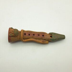 Vintage Peruvian Or Mayan Clay Flute